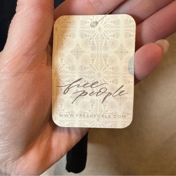 Free People Black Combo 3/4 Wide Sleeve Oversize Tee‎ Tunic NWT New - Picture 3 of 8